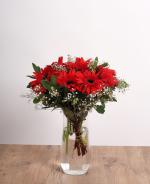 Akn Krmzs  Gerbera Buketi