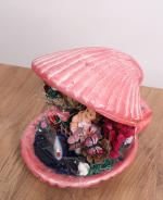 Pembe Midye Kabuklu Dekoratif Teraryum