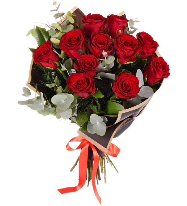 11 Adet Kırmızı Gül Buketi