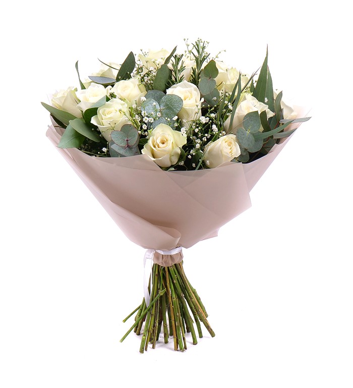 13 Beyaz Gül Buketi