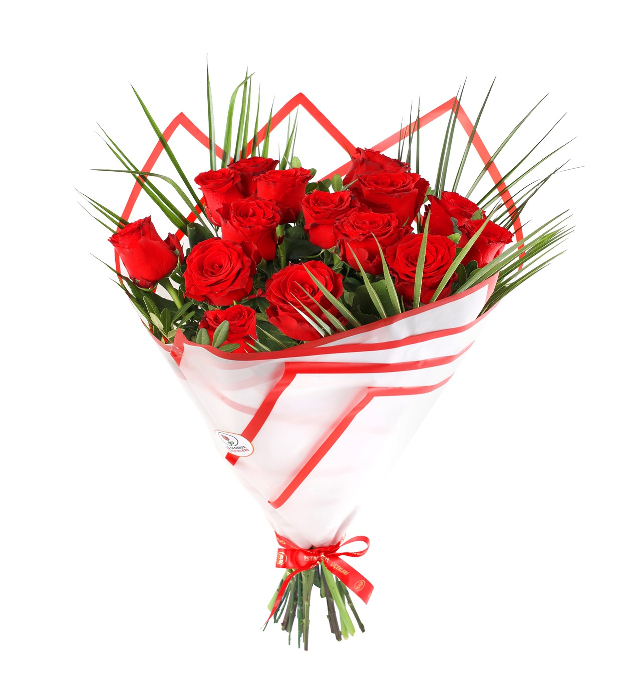 15 li Kırmızı Gül Buketi