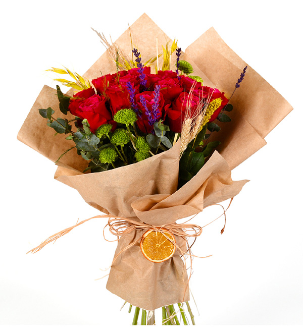 19 Kırmızı Gül Buketi