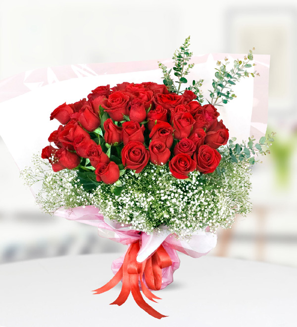 25 Kırmızı Gül Buketi Seni Seviyorum