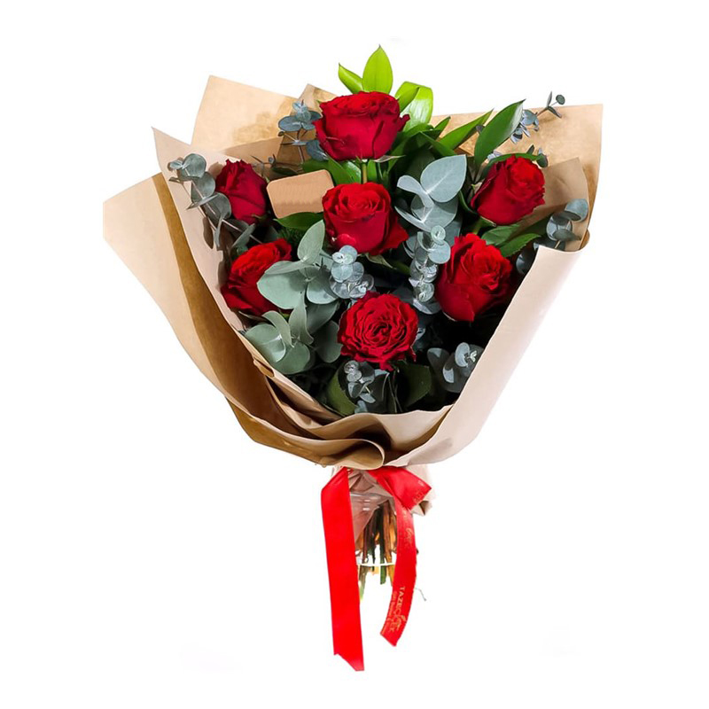 7 Kırmızı Gül Buketi