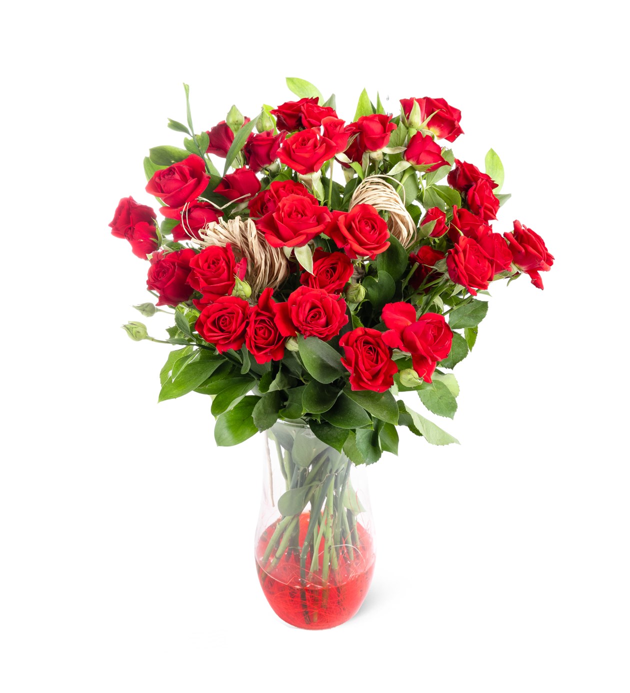 Cam Vazoda Kırmızı Çardak Güller