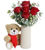 Vazoda 5 G�l ve Ay�c�k